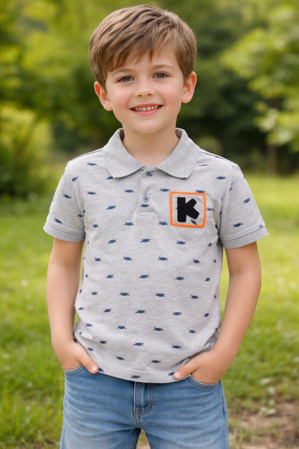 3-10 yaş arası polo yaka erkek çocuk tişört